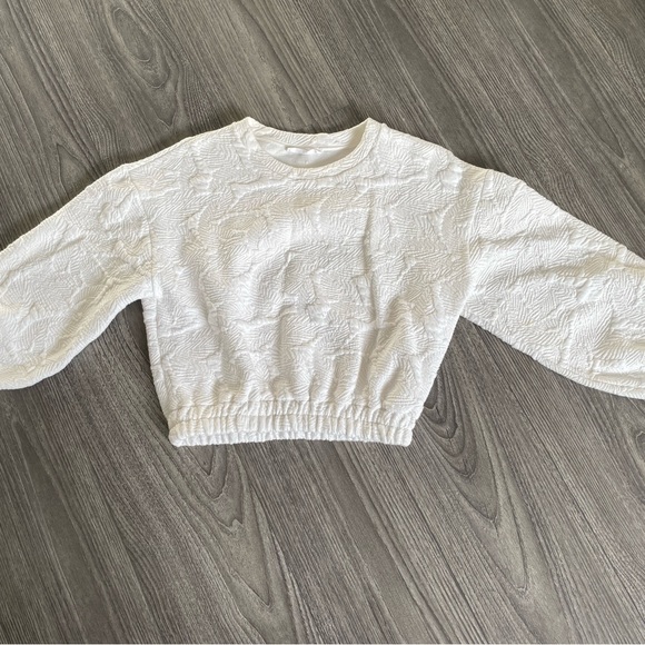 Mango cropped texture sweatshirt - Picture 3 of 4